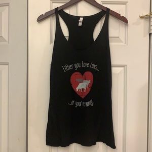 😍 Bella Canvass Black tank Either you love Cows or you’re wrong S *see last pic
